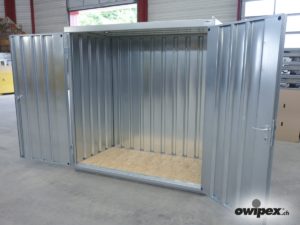 Galvanized storage container