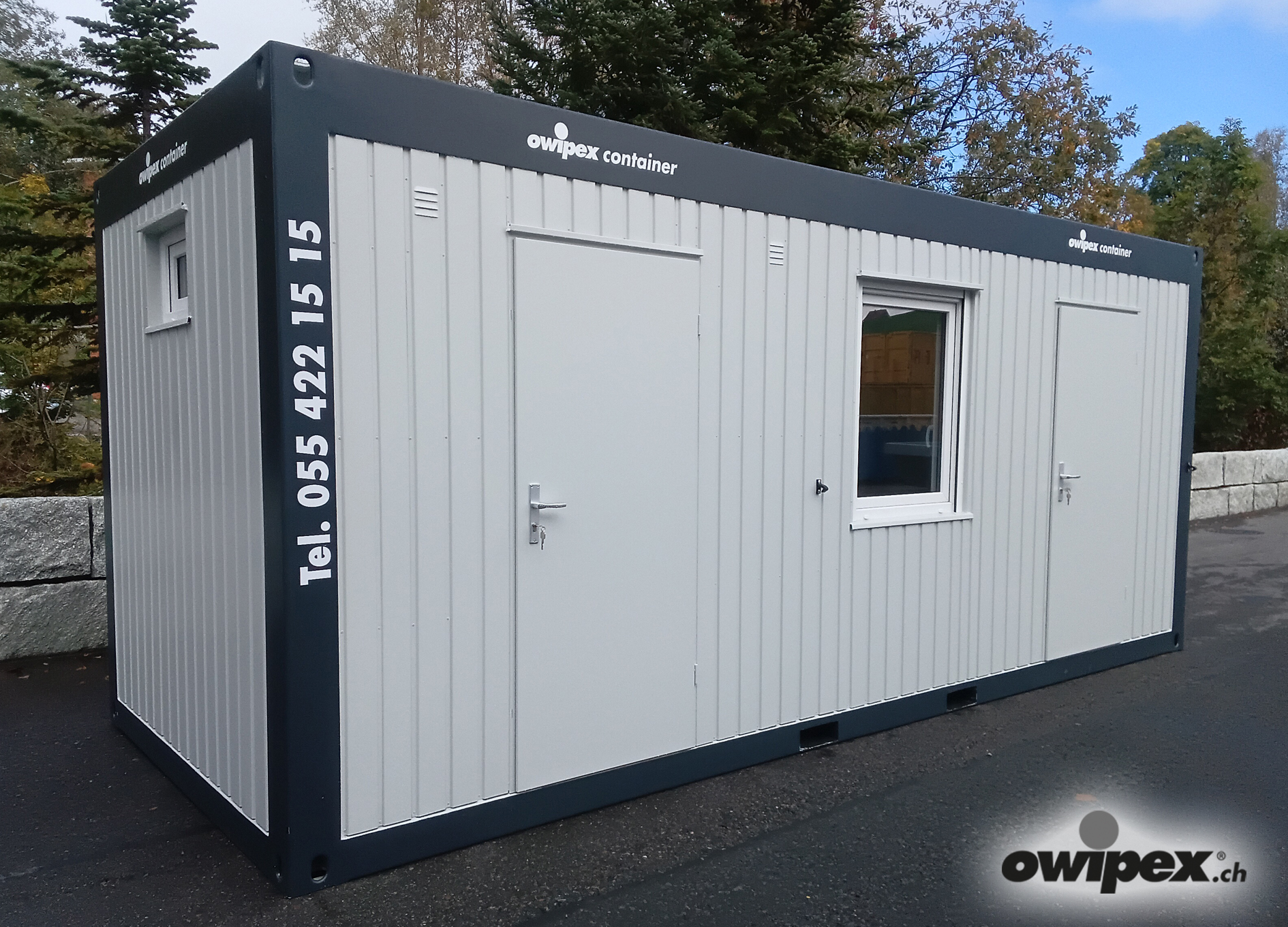 Bürocontainer mit WC-Anlage
