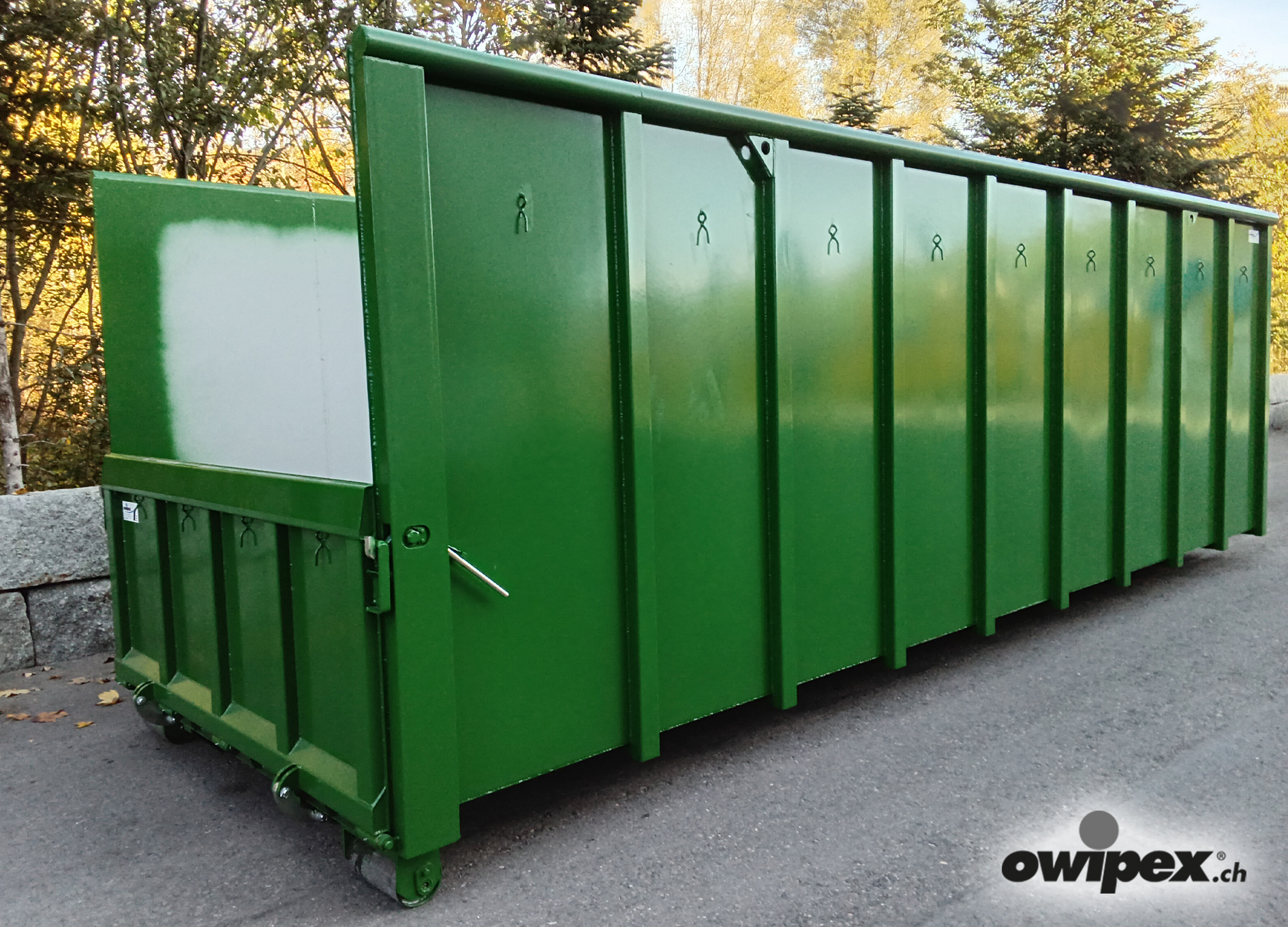 Container mit Hinterladen