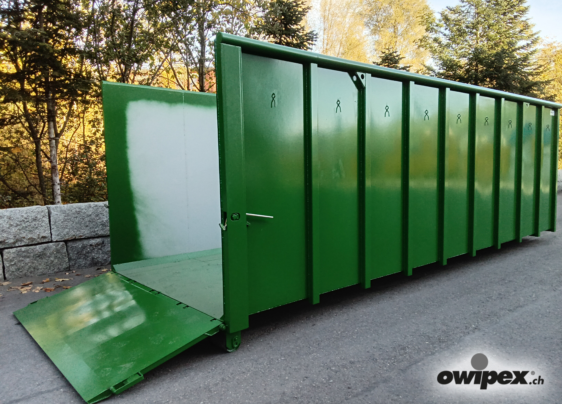 Container mit Rückladen